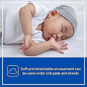 Sealy Baby SafetyCase Breathable Waterproof Crib Mattr Protector Pad,