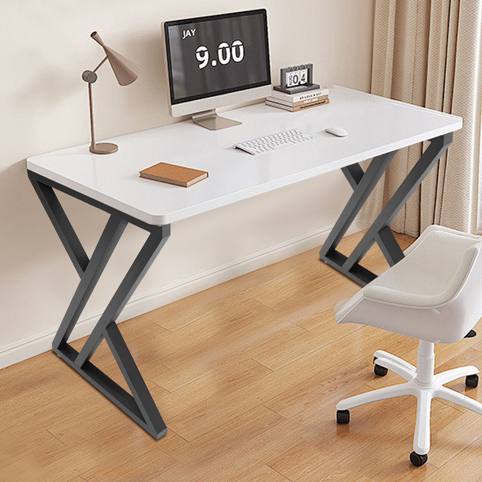 Modern Iron Table Legs X-Shaped Desk Legs Metal Furniture Dining Table Legs 2PCS