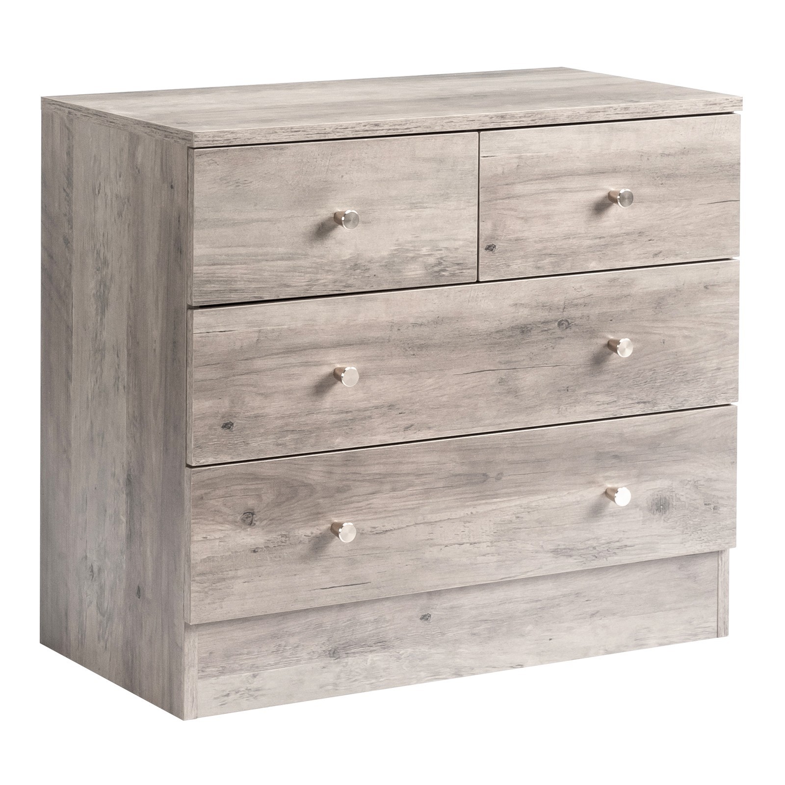 Modern 4-Drawer Dresser Chest of Drawers Nightstand Storage Cabinet Gray