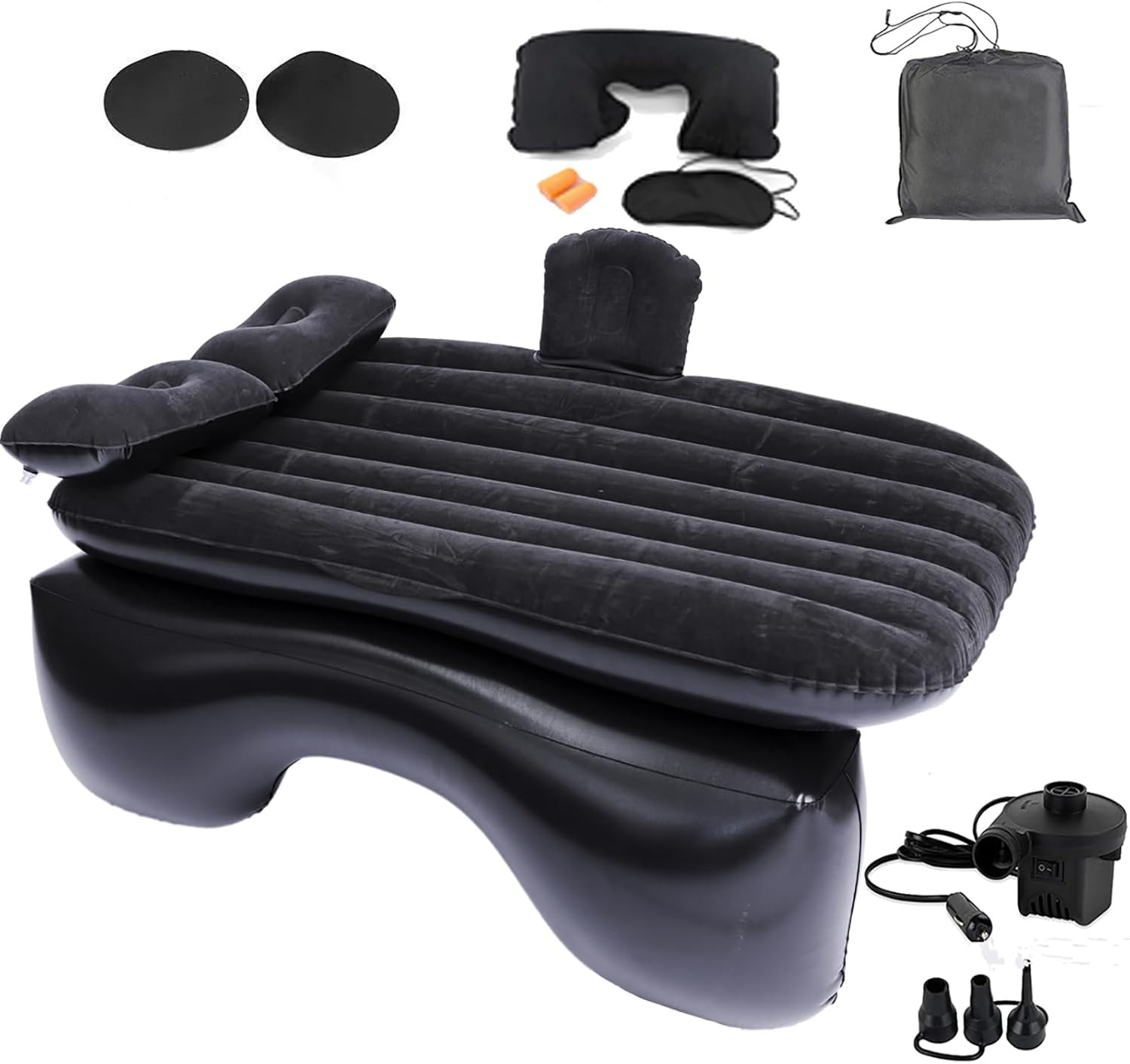 Inflatable Car Air Mattress Back Seat Bed with Air Pump,55 “X 35” Portable Thick