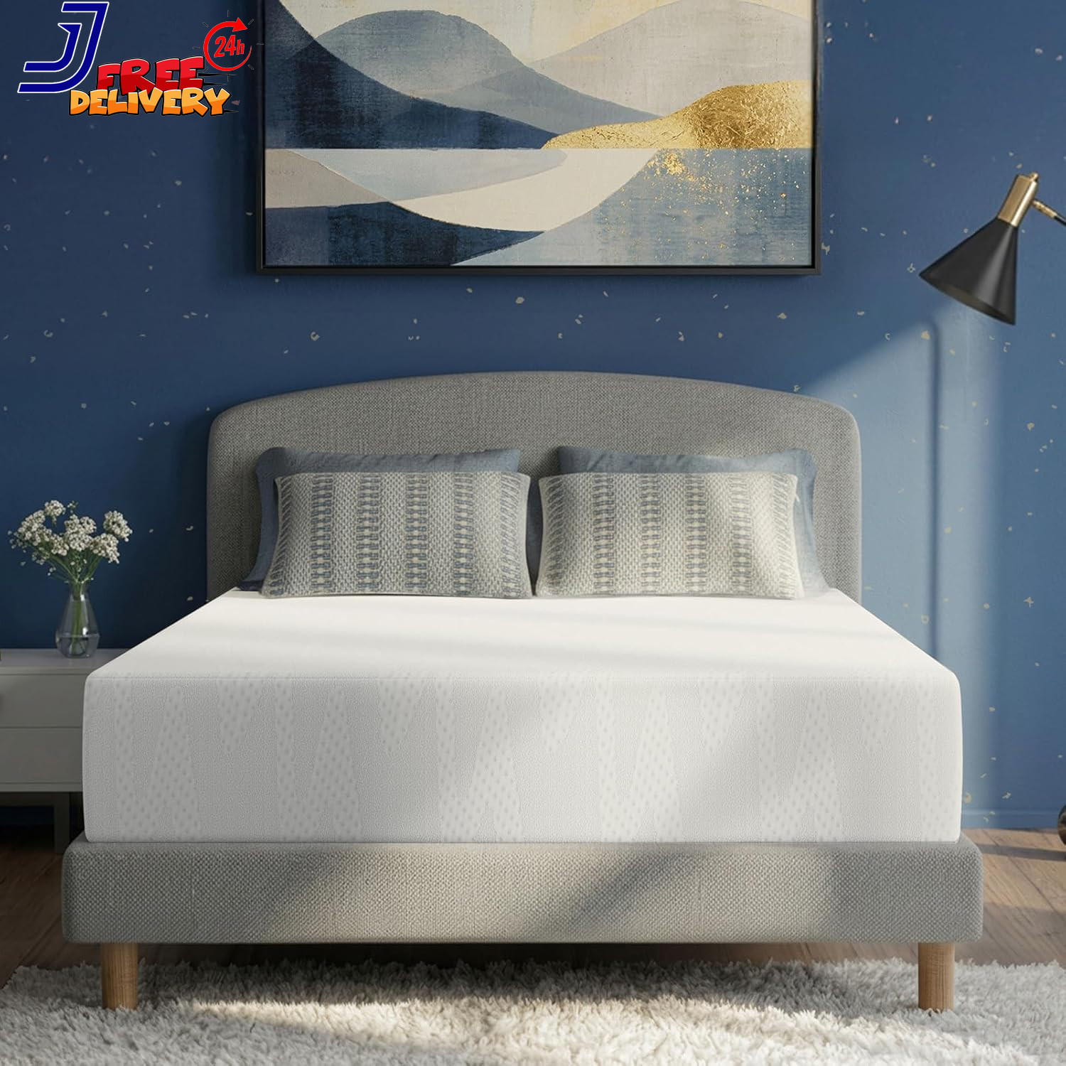 14″ King Size Gel Memory Foam Mattress for Cool Sleep & Pressure Relief