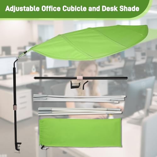 Green Leaf Office Cubicle Light Shield and Desk Shade Leaf-patterned Green