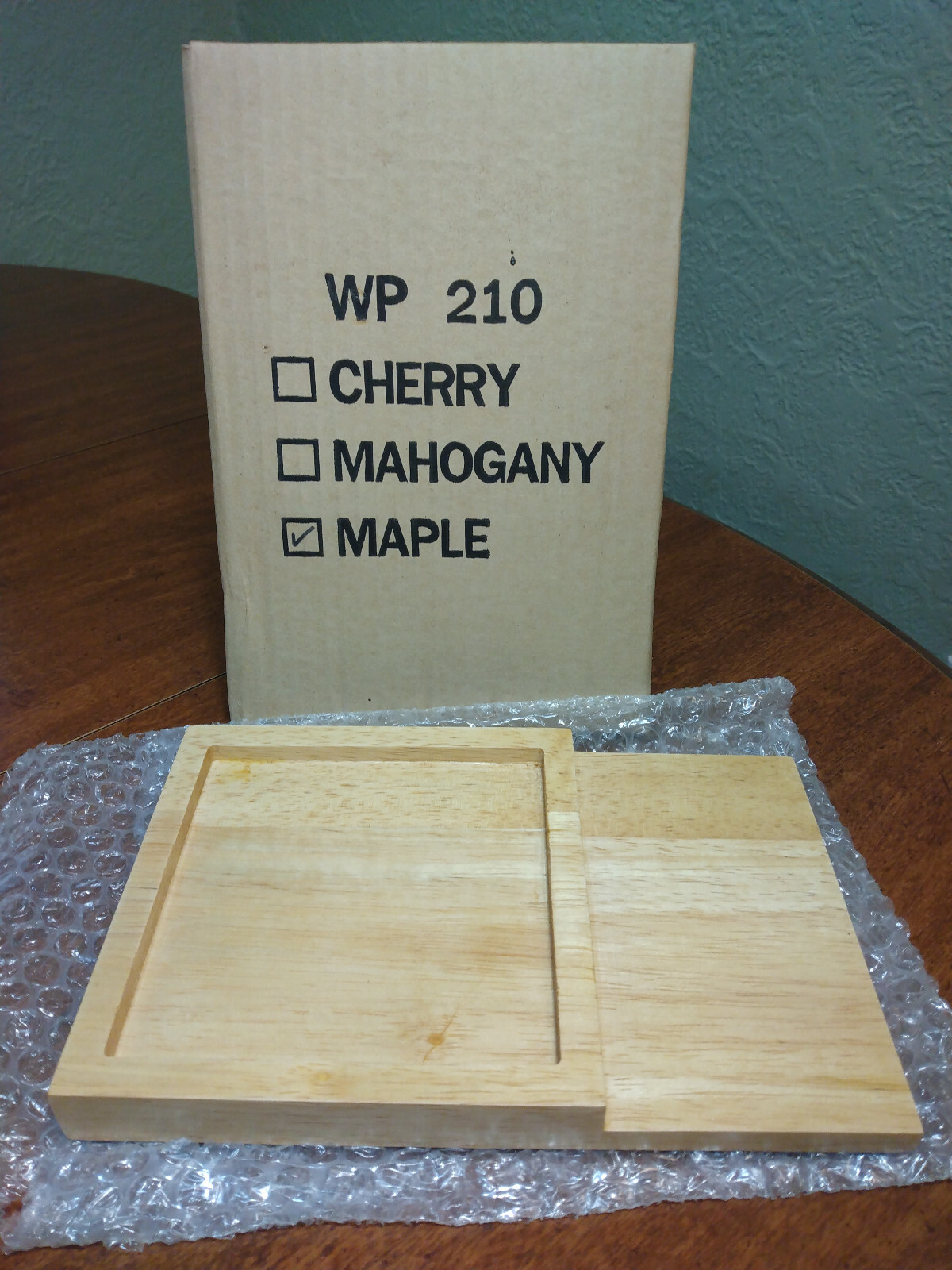 Maple Wood 2 Tier Tray Desk Top Display 8″ x 5 1/8″ NIB