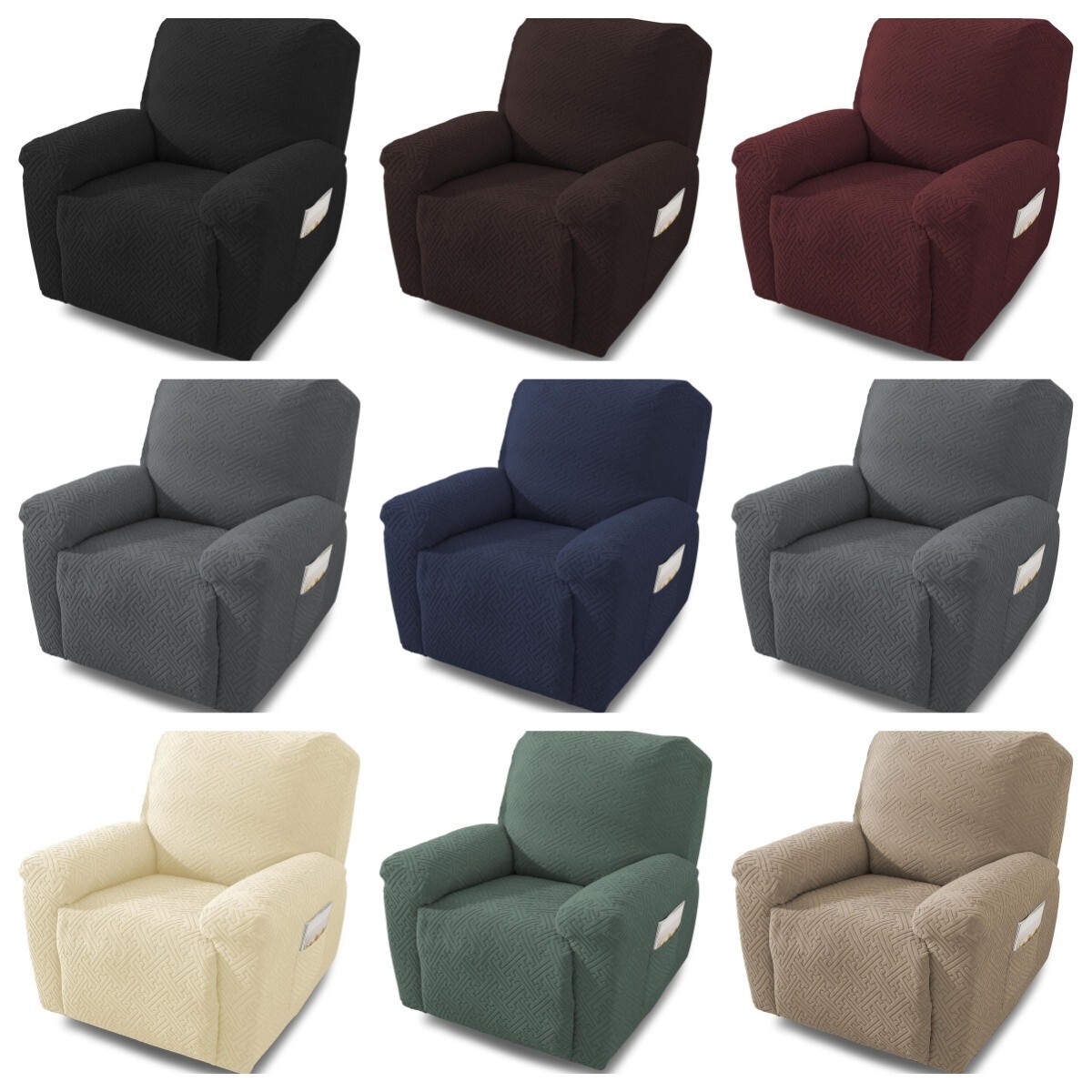 Split Recliner Sofa Cover for Living Room Elastic Spandex Lazy Boy Chair Cover
