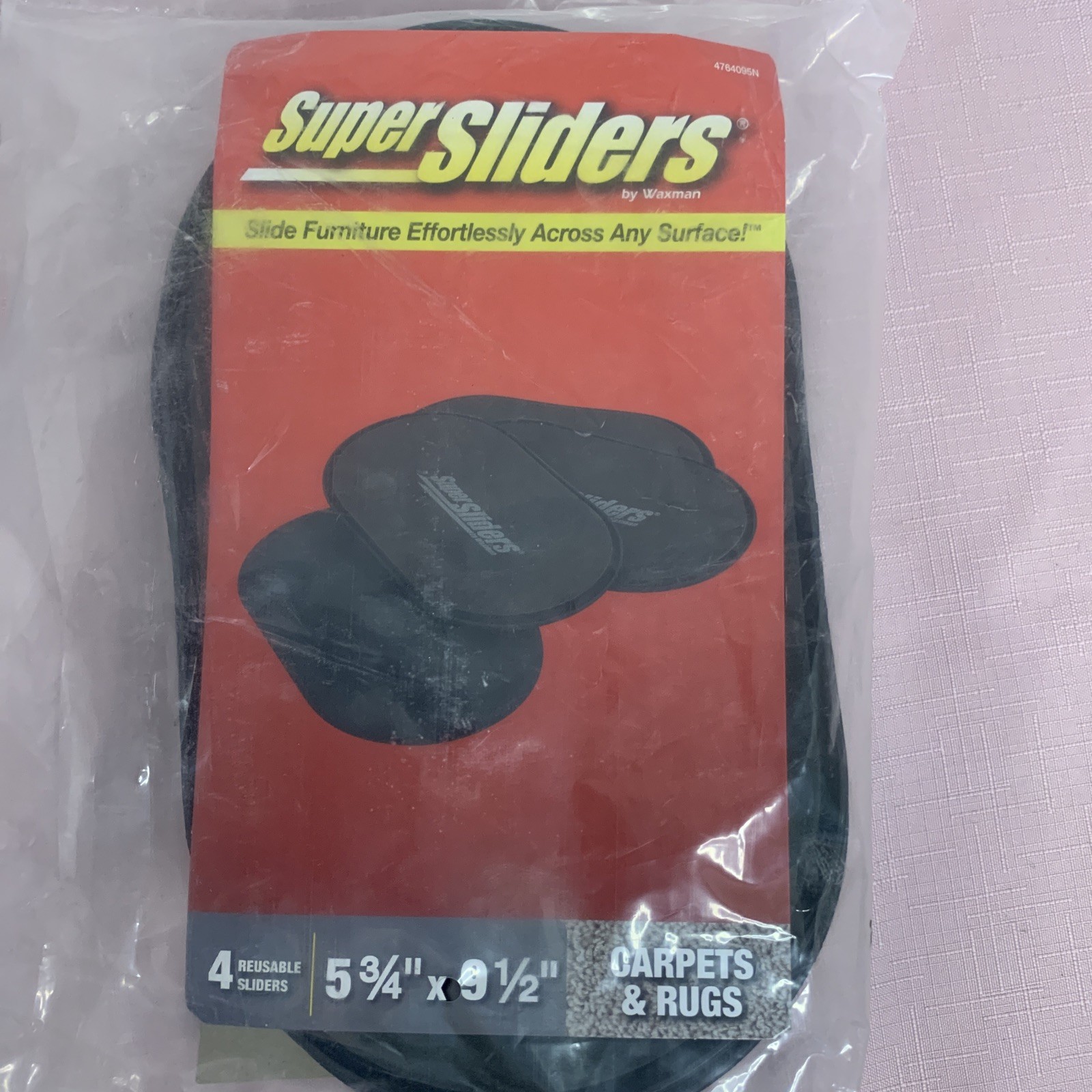 Super Sliders, Slide Furniture Across Any Surface, 4 Piece 5 3/4 X 9 1/2”, New