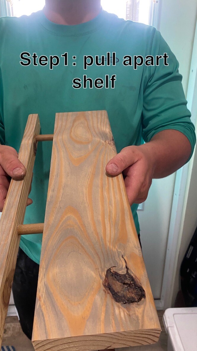 EASY install floating shelves solid wood handmade 4 colors screws & bit provided