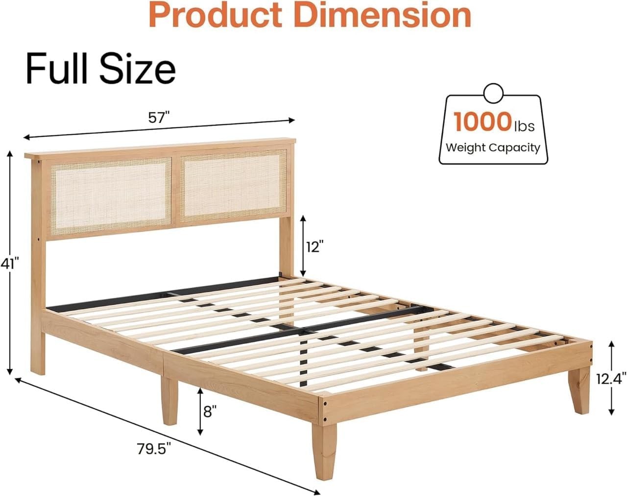 4 Storage Drawer Bed Frame LED Headboard Twin/Full/Queen/King
