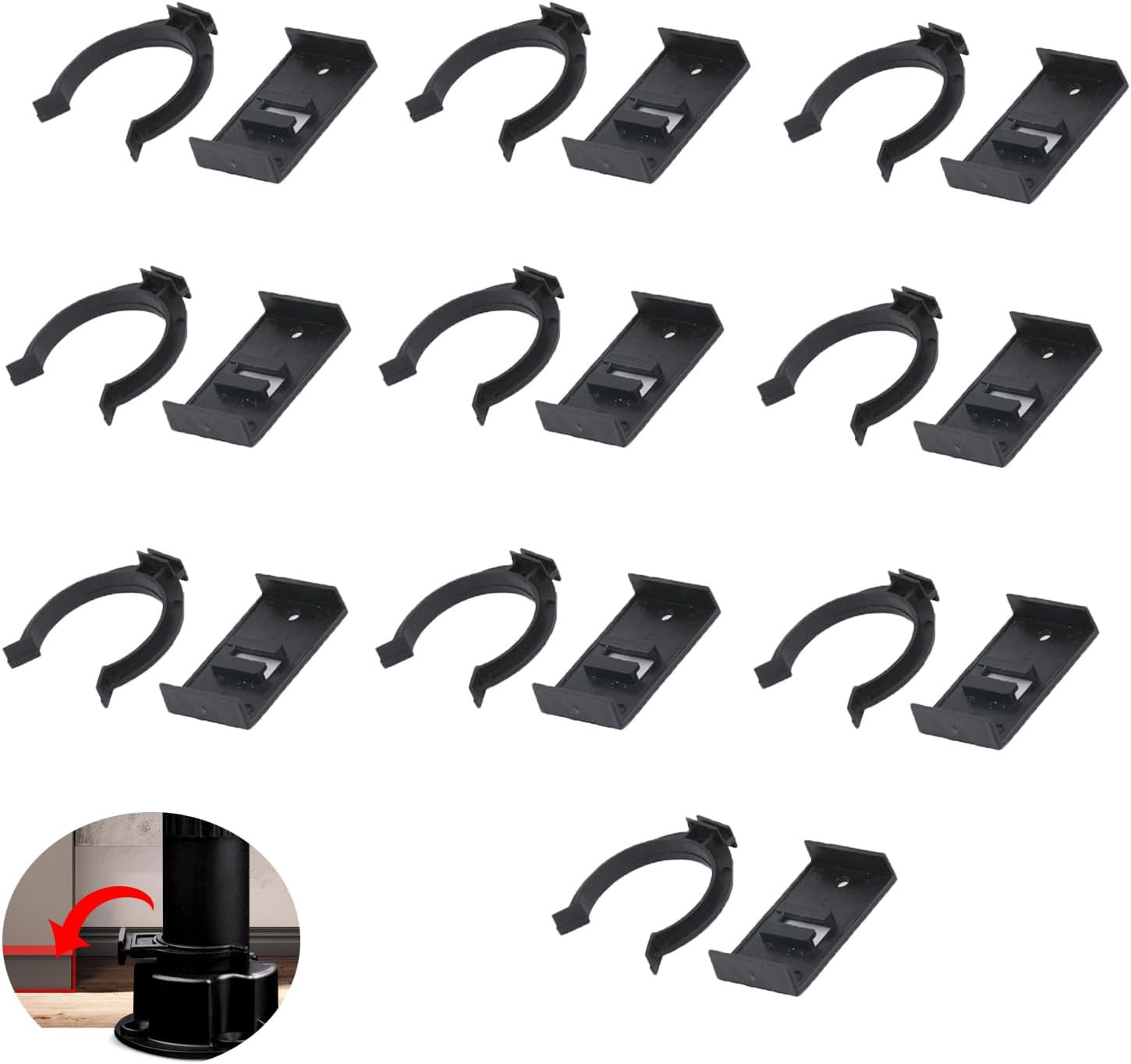10 Pack Cabinet Leveler Leg Toe Kick Clips Bracket Connector Mounting Flanges