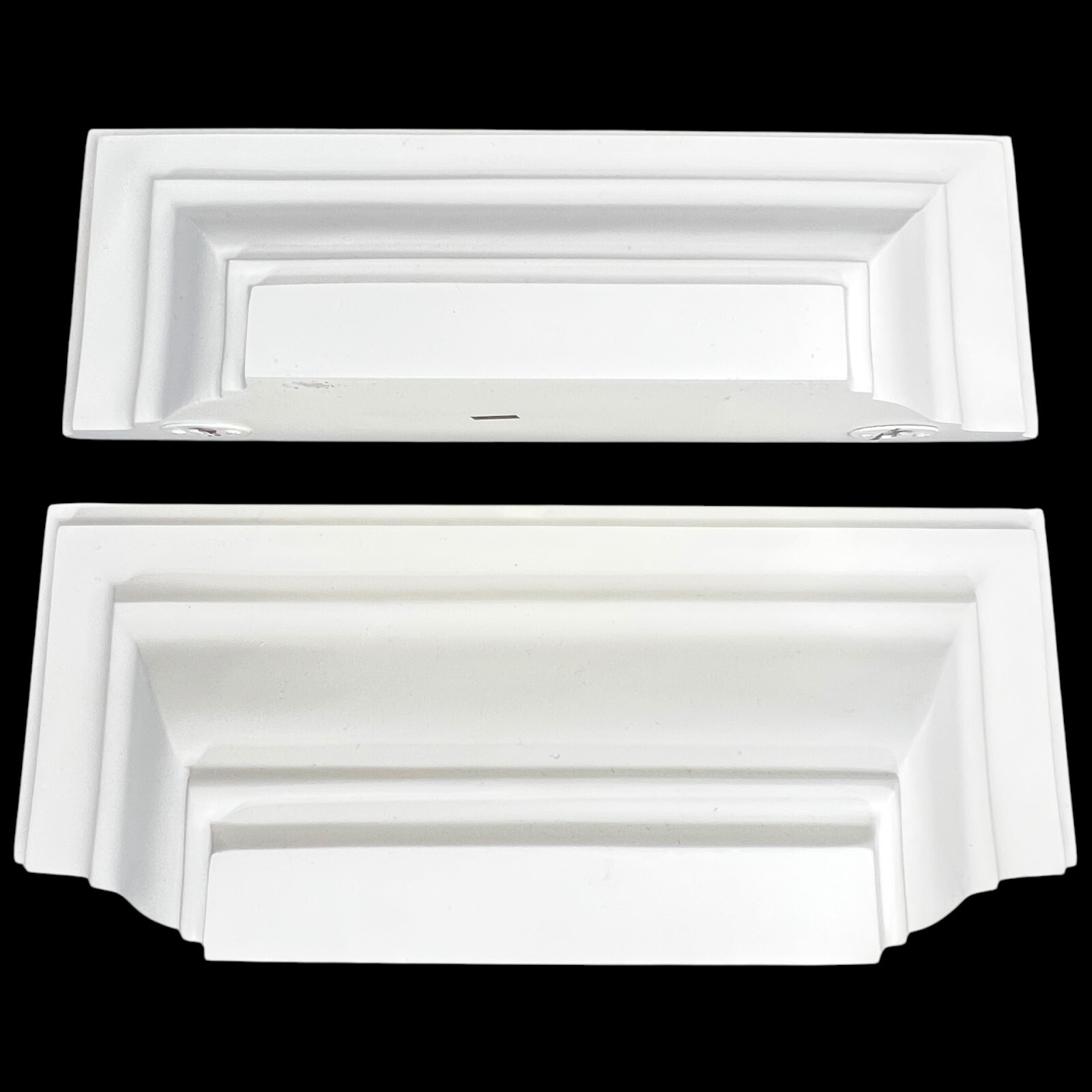 Set of 2 White Crown Molding Wood Composite Floating Wall 12 in Shelves – EUC