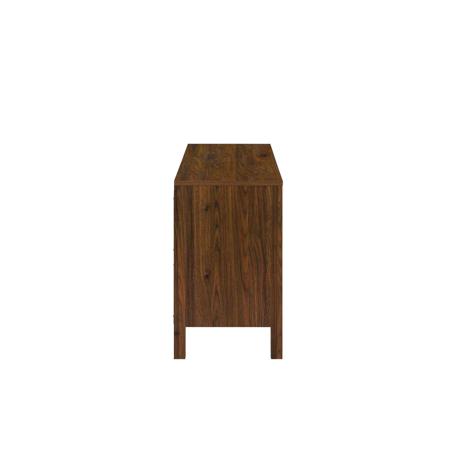 4-Door TV Console for Tv’S up to 65”, Canyon Walnut Finish