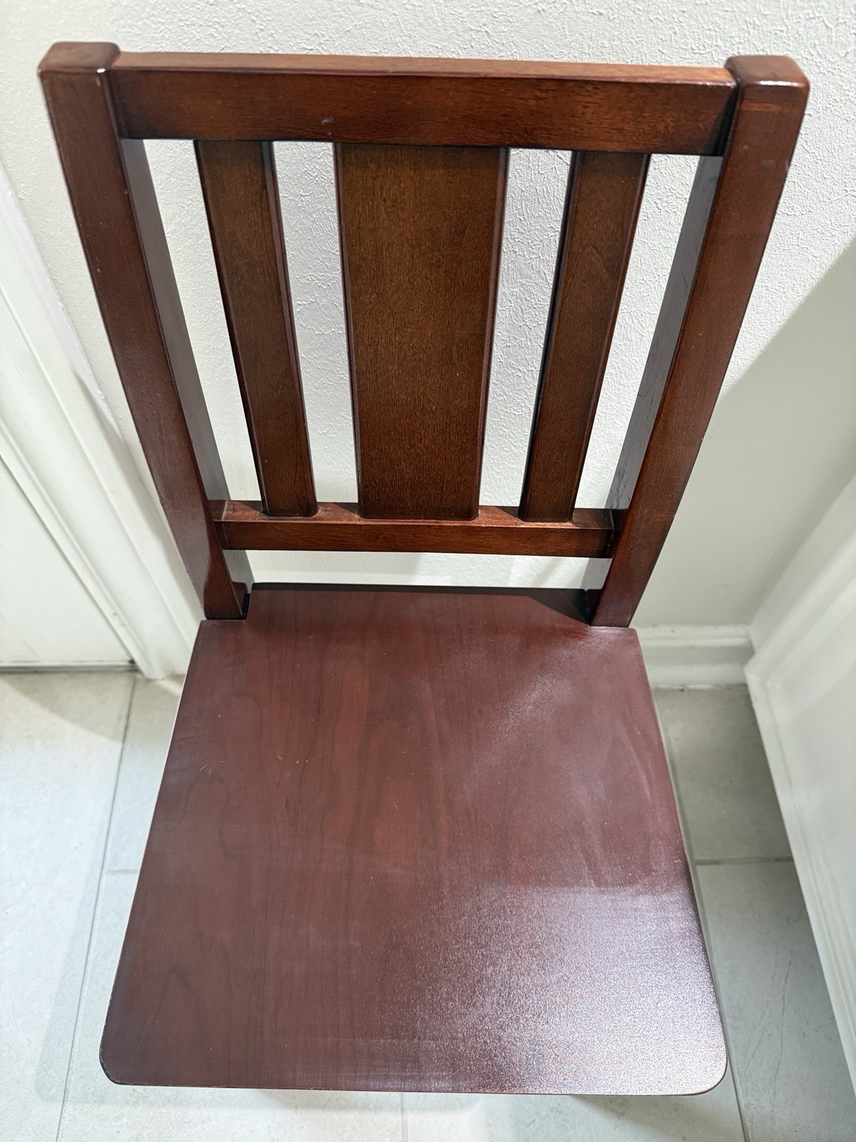 Mission Style Solid Wood Child Desk School Chair Mahogany Color Delta Products