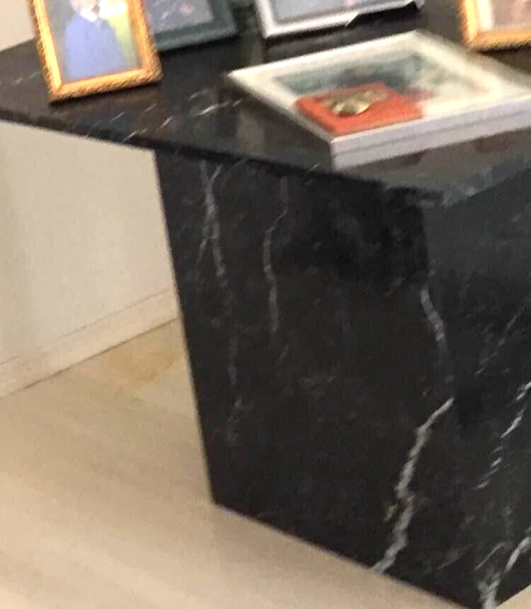Magnificent Black Marble with White Veins Table