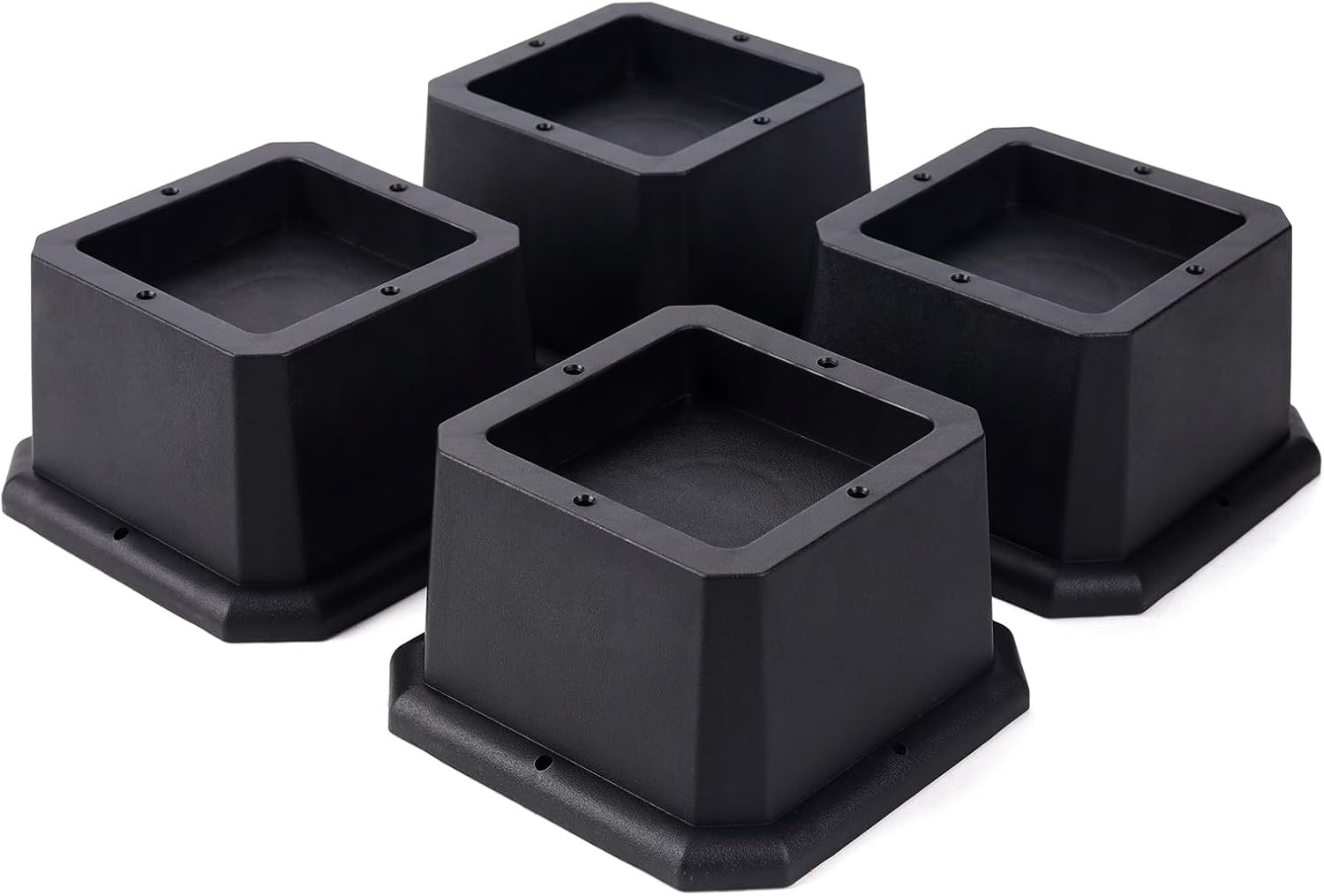 2 Inch Furniture Risers Heavy Duty Bed Table Chair Leg Extenders 4 Pack Black