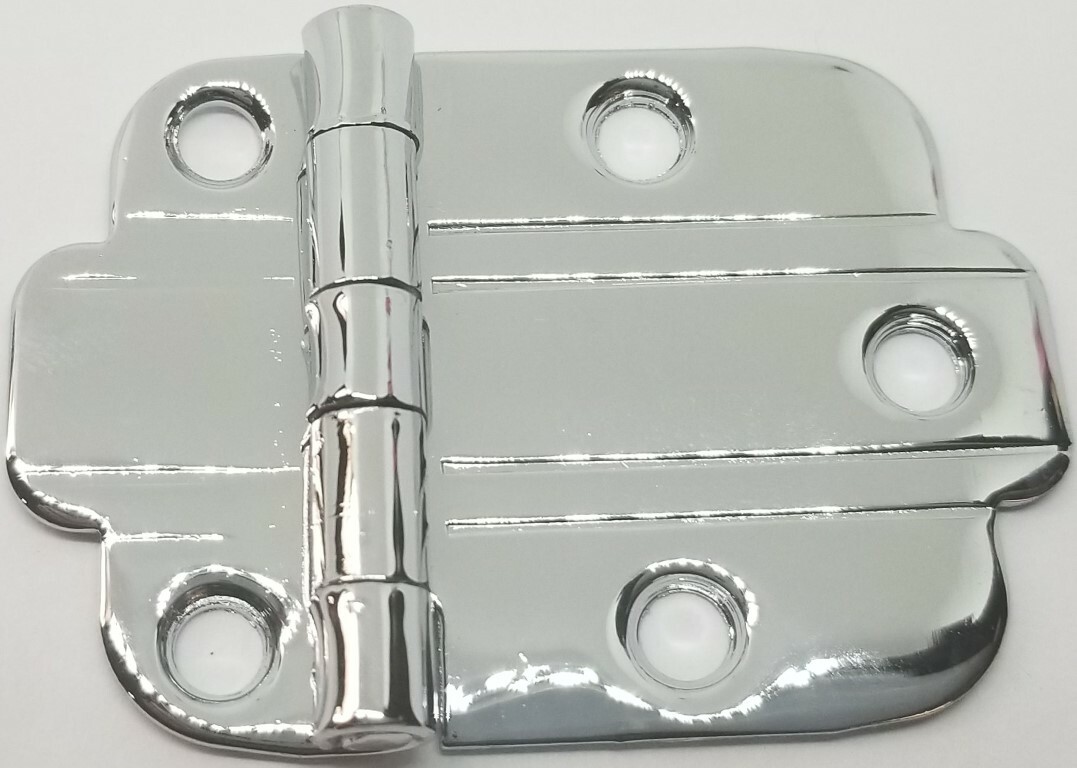 POLISHED NICKEL CHROME Flush Mount Art Deco Cabinet Hinge Modern contemporary
