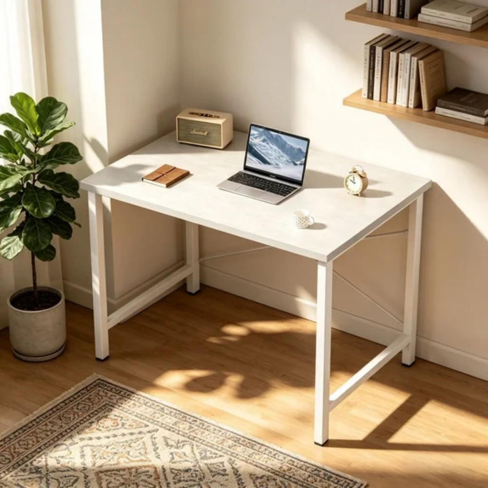 31″ Computer Desk Gaming Table Home Office Writing Study Workstation Pure White