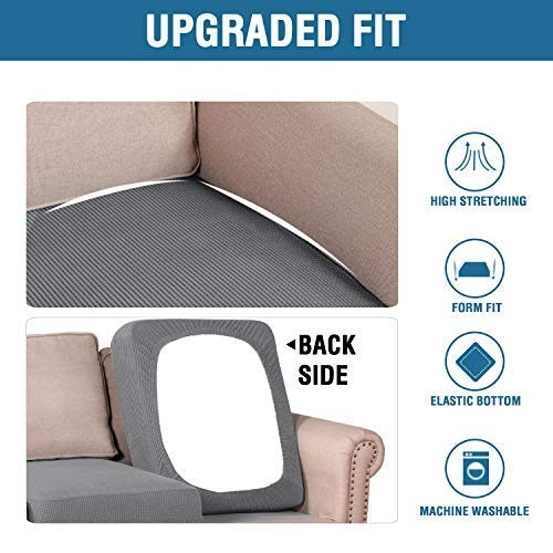 Sofa Slipcover Cushion Cover 19.6-29.5 Inch High Stretch Jacquard Seat
