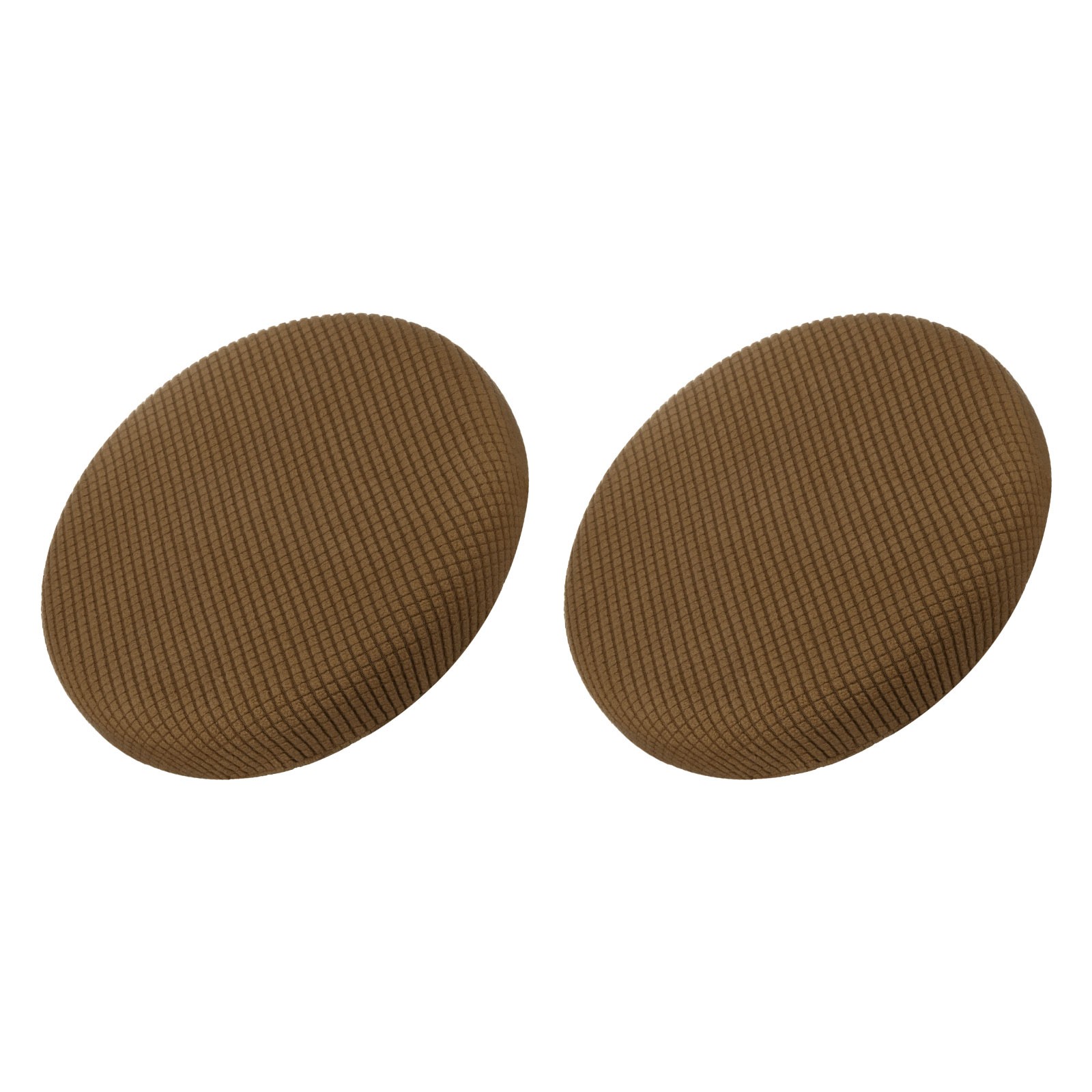 2 Pack Round Bar Stool Covers Dia 11″-16″ Non-slip Seat Cushions Light Brown