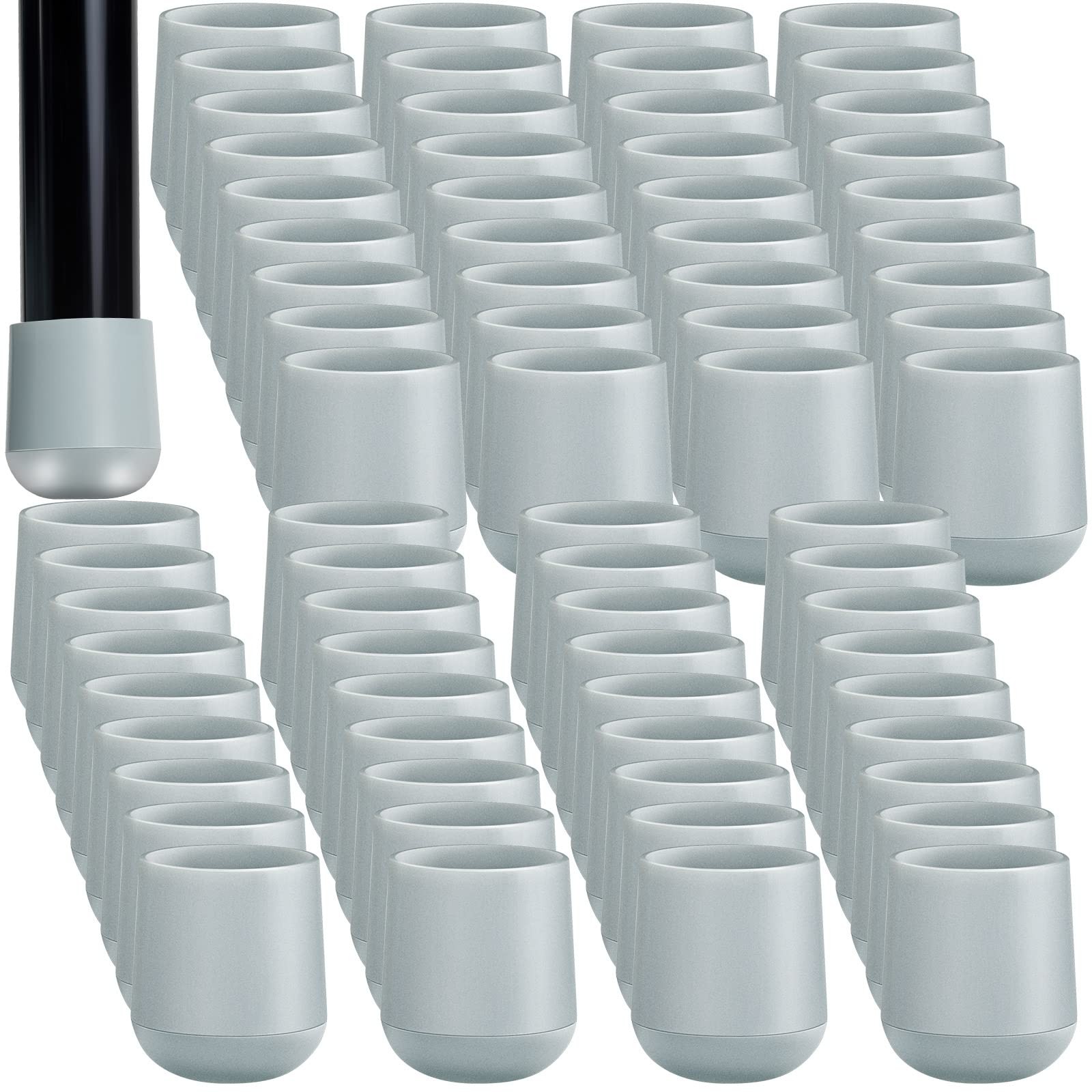Jetec 72 Pieces 7/8 Inch Folding Chair Leg Caps Heavy-Duty Plastic Chair End …