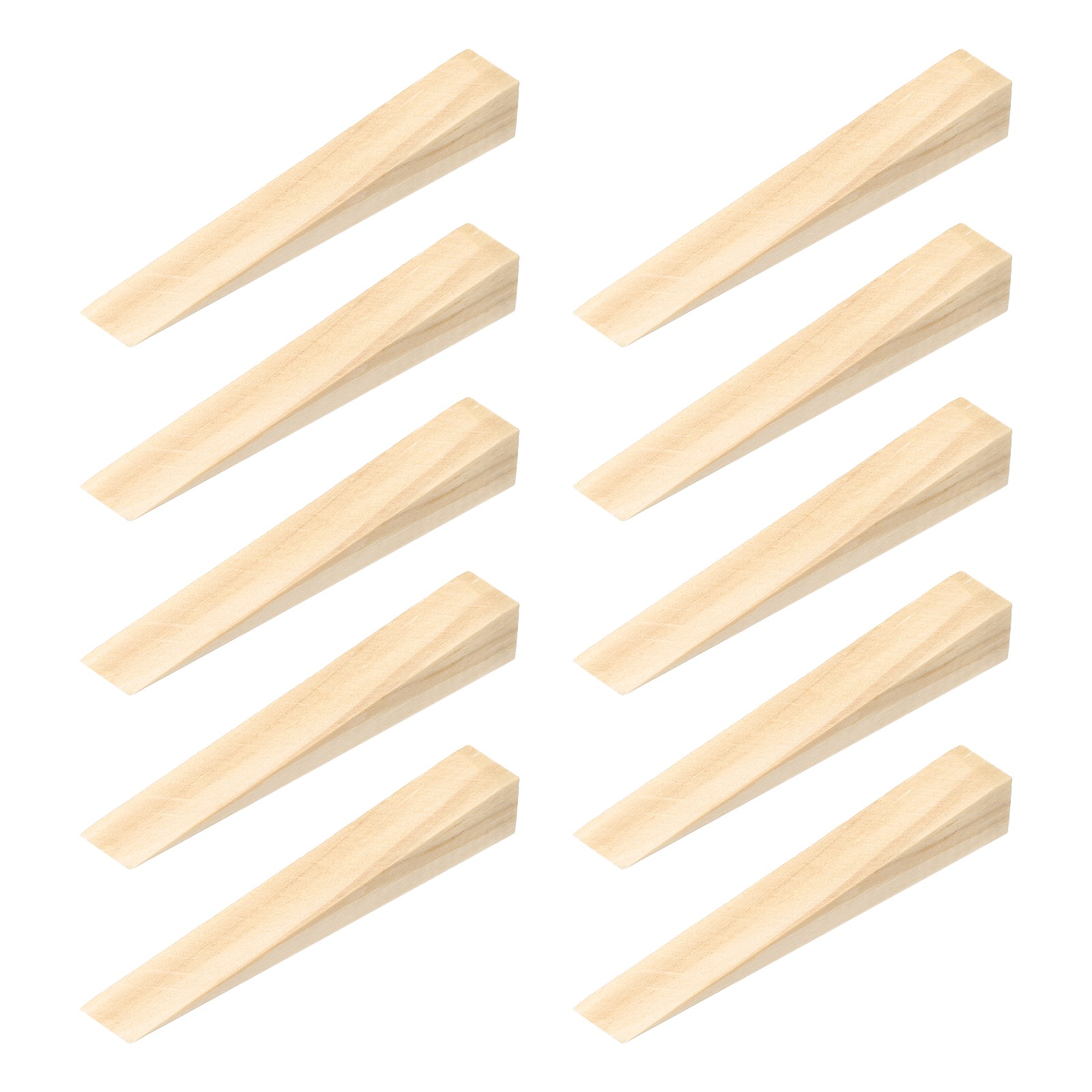 10pcs Wooden Door Stoppers, 2.76″ x 0.39″ x 0.39″ Home, Non Slip Wedges