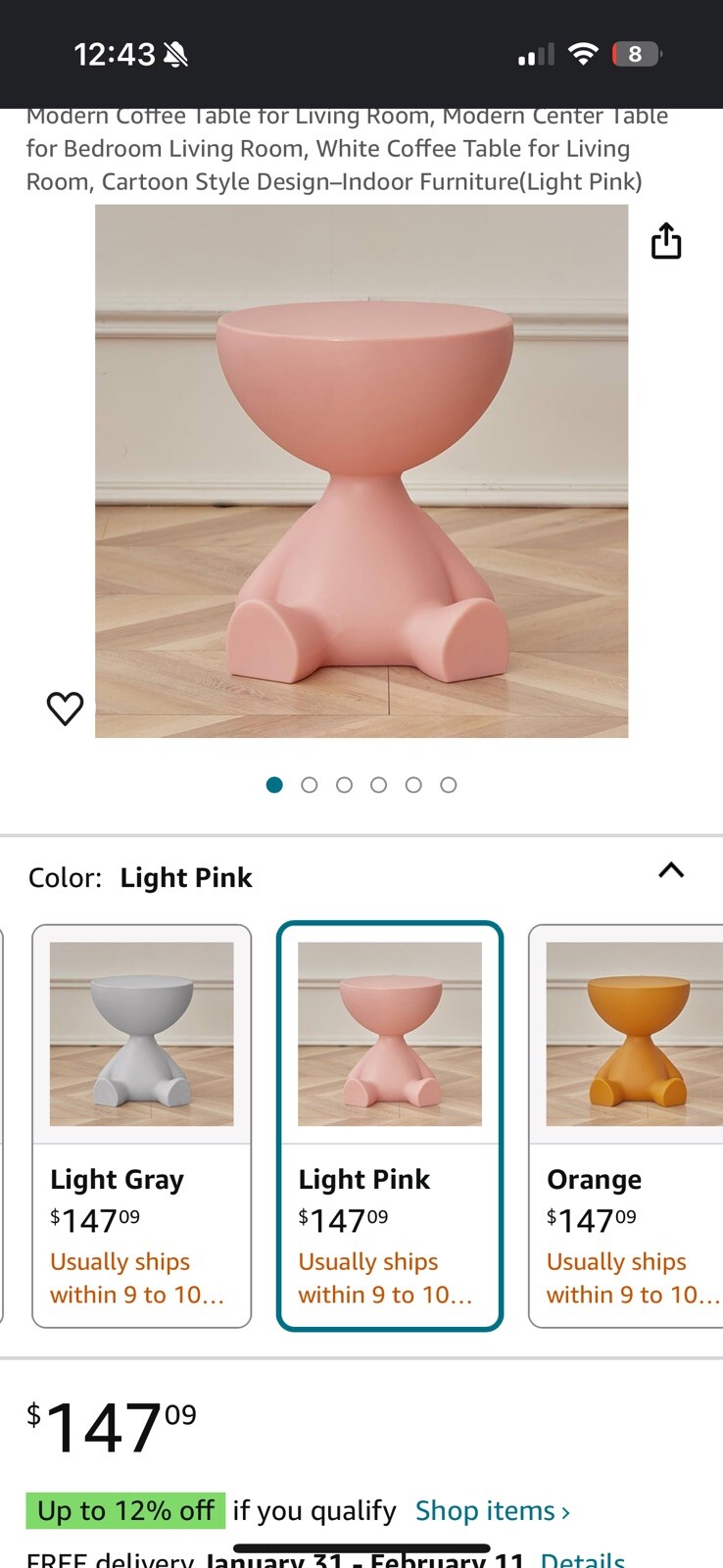 Tea Table Small Household Sofa Side Table Bedroom Plastic Cute Side Table