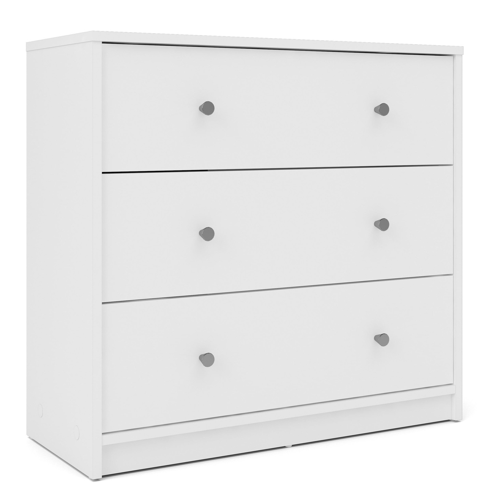 Tvilum Portland 3 Drawer Chest, White 12″D x 28″W x 27″H (3 Drawers),