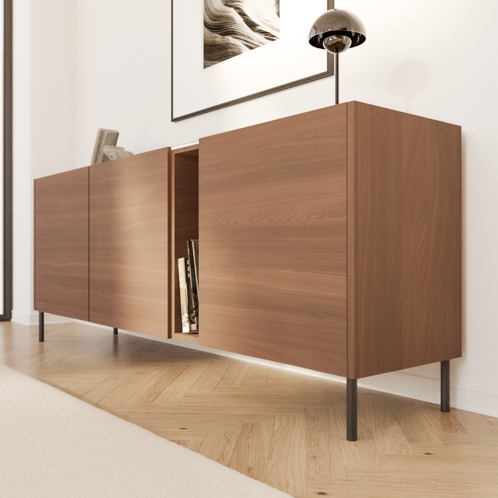 Furniture feet – LINZ – furniture legs, chest of drawers legs metal. square furniture runners