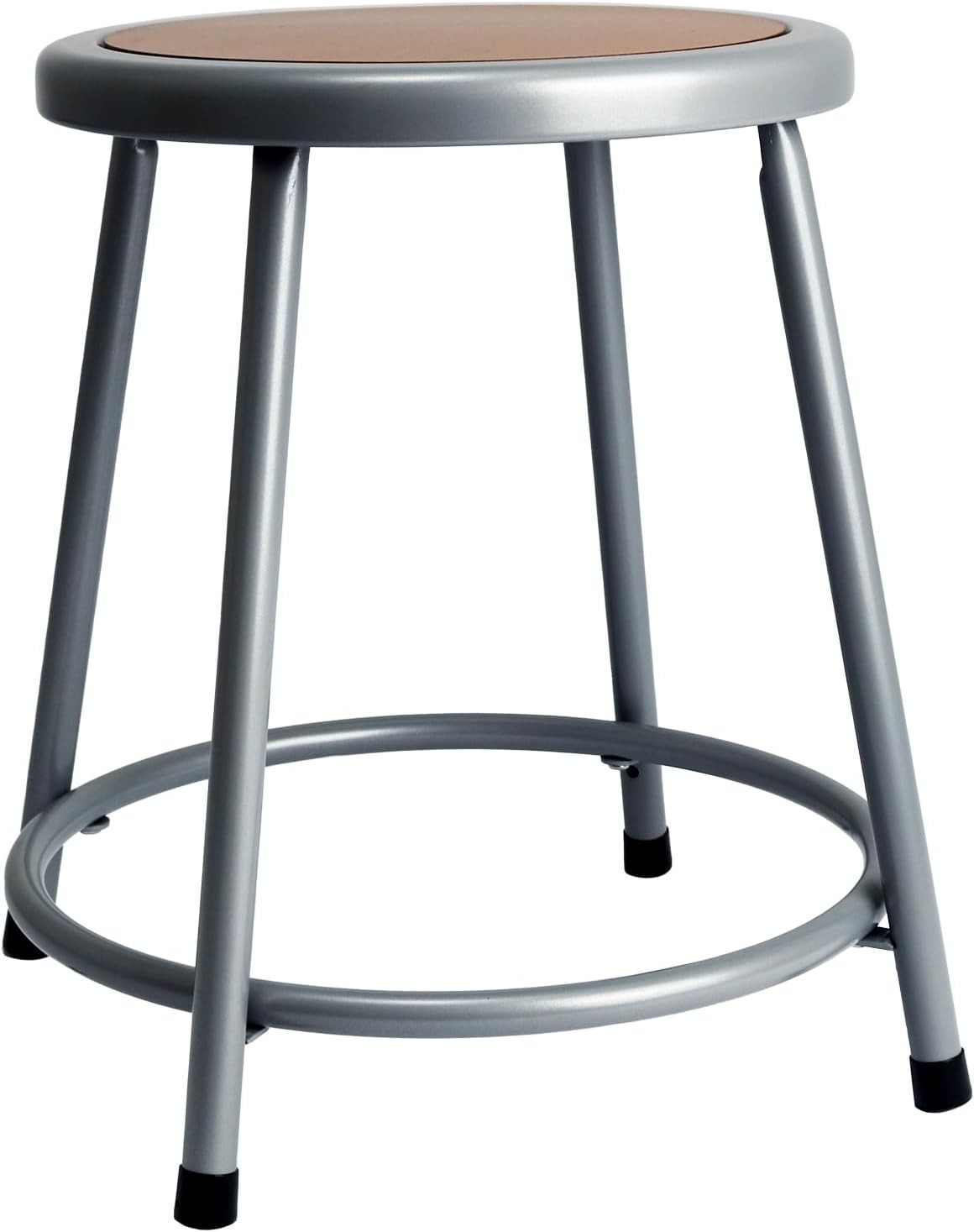 OEF6218-KD Assembly Required Commercial Steel Round Stool with Masonite Wood