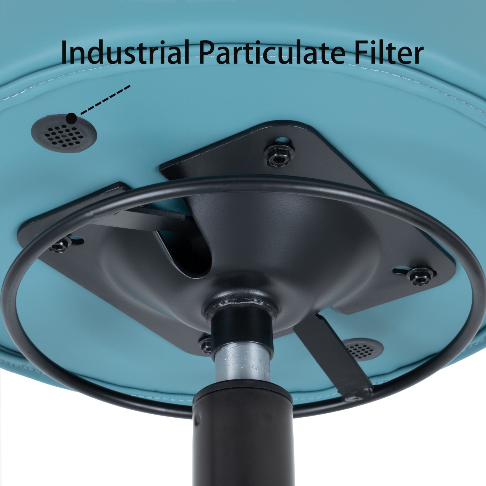 15″ Table Height Adjustable Round Seat ,Spa, Medical, Lab, Cleanroom, Blue