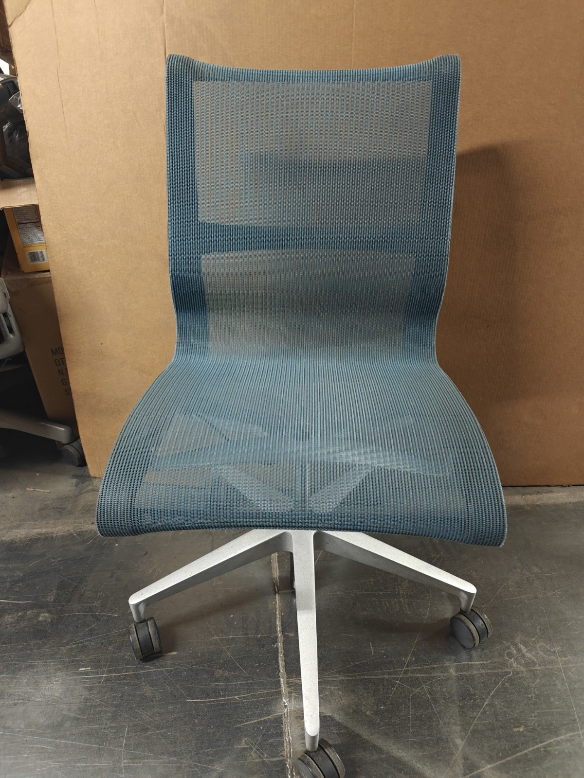 Herman Miller Setu Turquoise Green Blue Office desk mesh chair mesh blemish