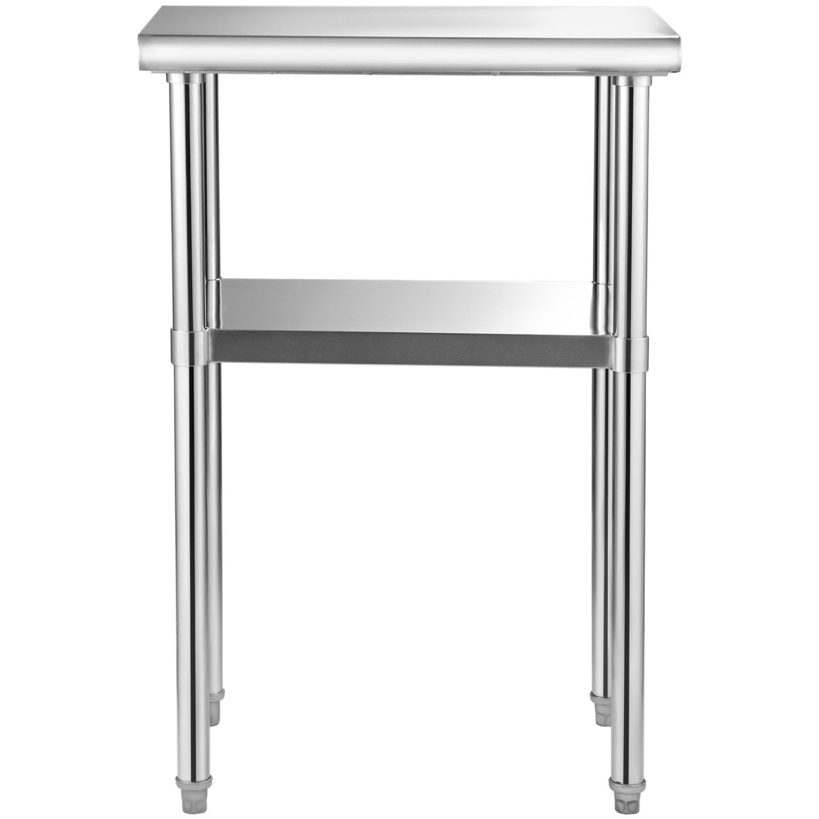 Stainless Steel Prep Table 24x18in, 600lbs Load, Adjustable Undershelf