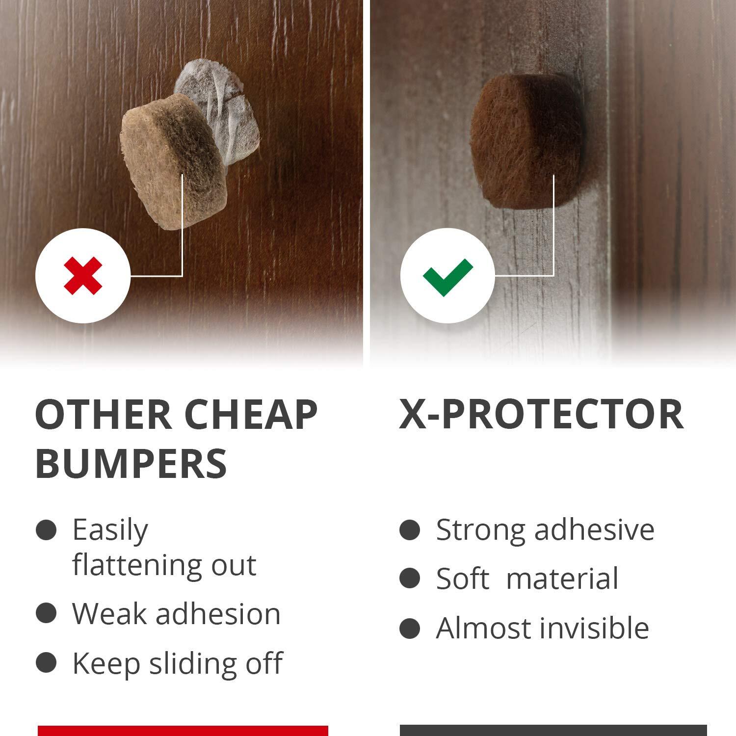 Cabinet Door Bumpers 100 Pcs “ Small Felt Pads 3/8 “ Ideal Brown Felt Bumpers “
