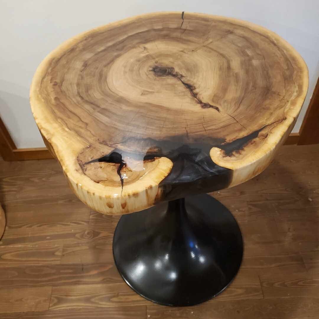 TABLE handmade artistry wood furniture with epoxy smooth top