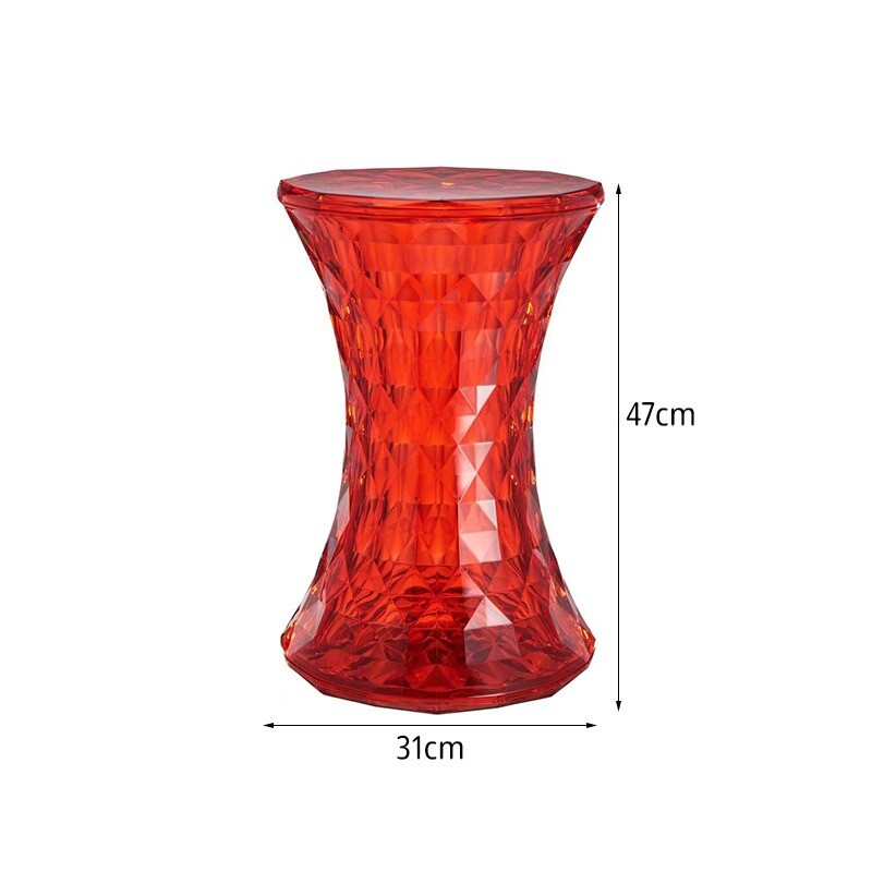 Makeup bathroom spare minimalist dining stool Nordic plastic crystal stool chair