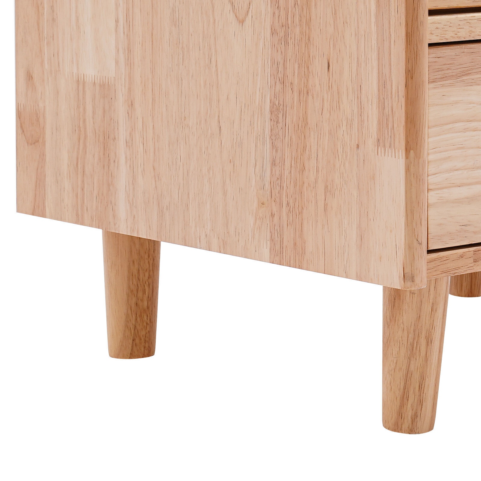 43.5*40*48cm Rubberwood Bedside Cabinet Bedroom Storage Cabinet With 2 Drawers