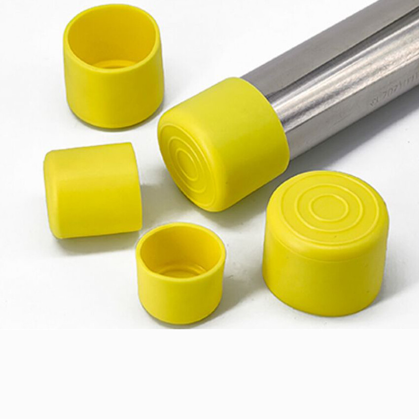 Yellow Round/Square PVC Rubber Chair Table Feet Leg Protector Furniture End Caps
