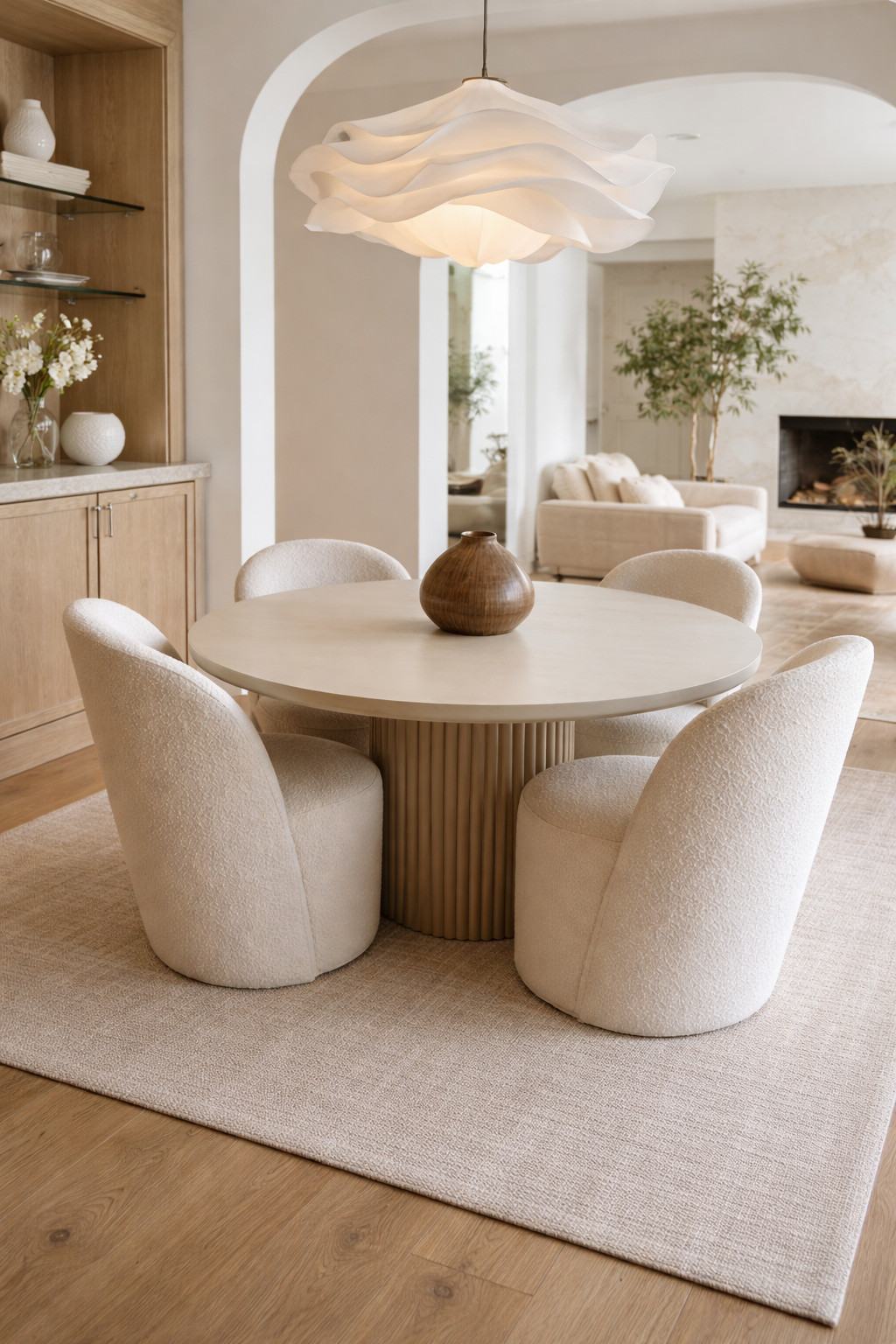 🔥 LUXURY MODERN ROUND DINING SET – DESIGNER STATEMENT PIECE 🔥
