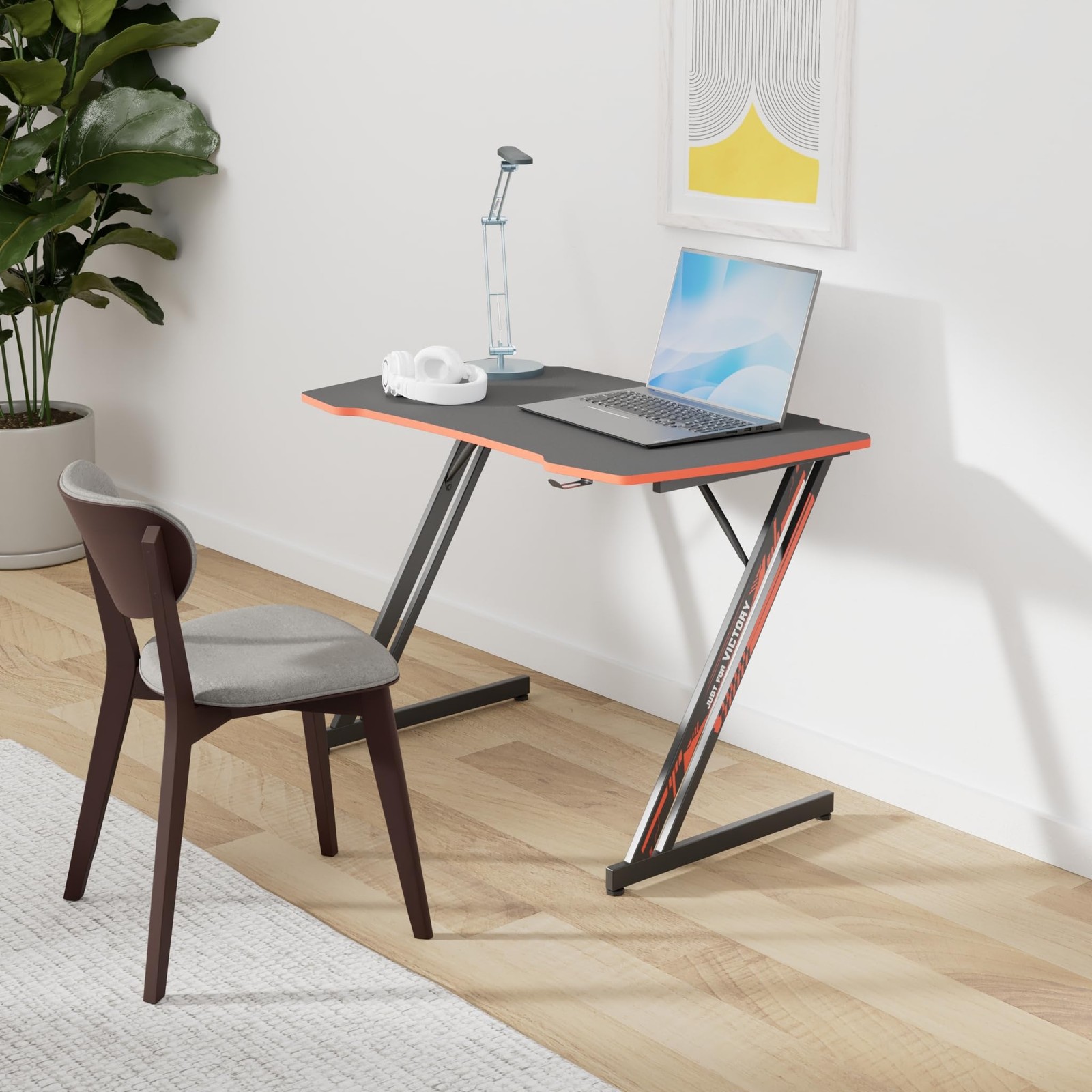 PayLessHere | 47″ Gaming Table | Red | Z-Shaped Computer 47 In Z Shaped,