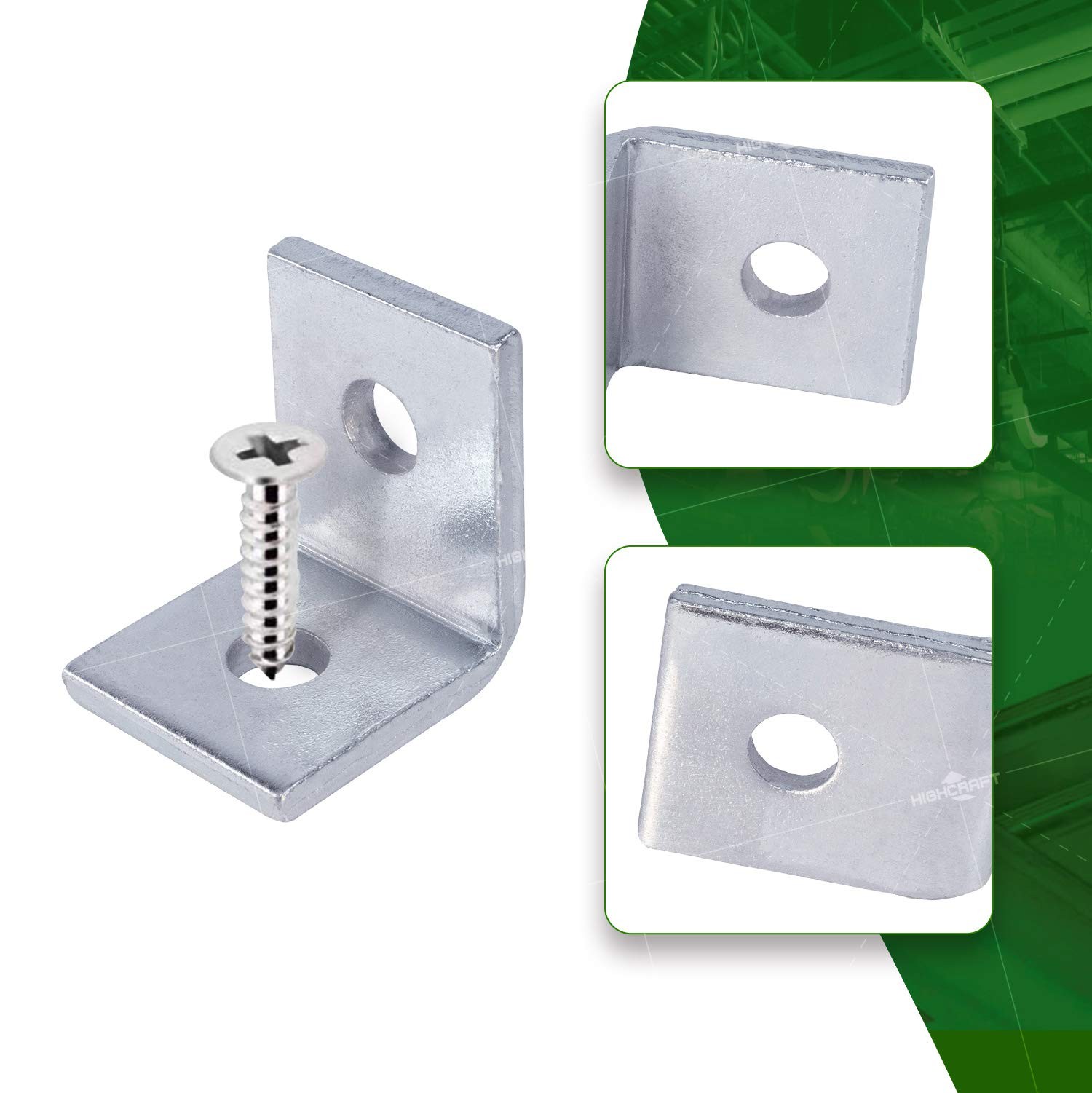 DBC-H12-10 Heavy Duty Shelf Brackets L Corner Brace for 1/2 in. Diameter Bolt…