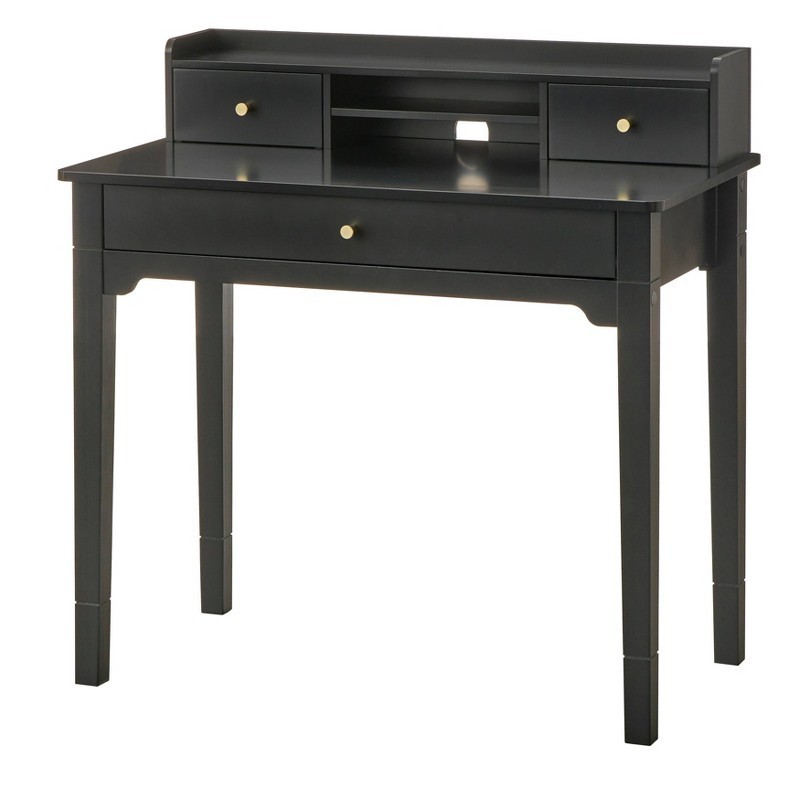 Keaton Desk with Hutch Wood Frame Stylish Workstation – 5 Colors