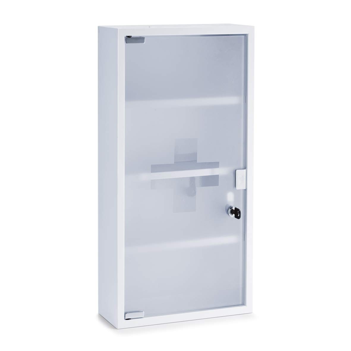 Zeller Medicine Cabinet, Metal, White, 30 x 12 x 60 cm