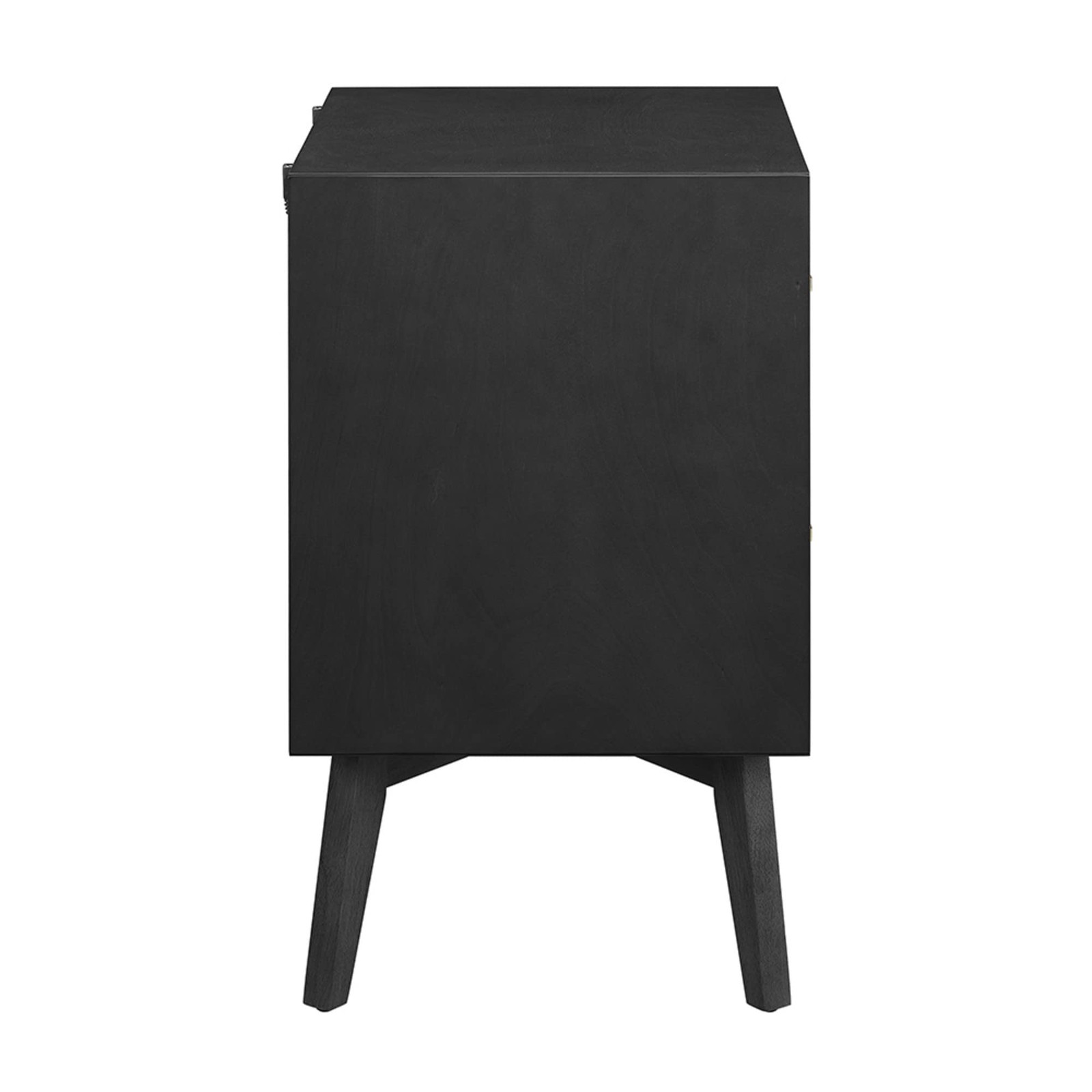 Metro Drawer Nightstand Bed Side Table, Black