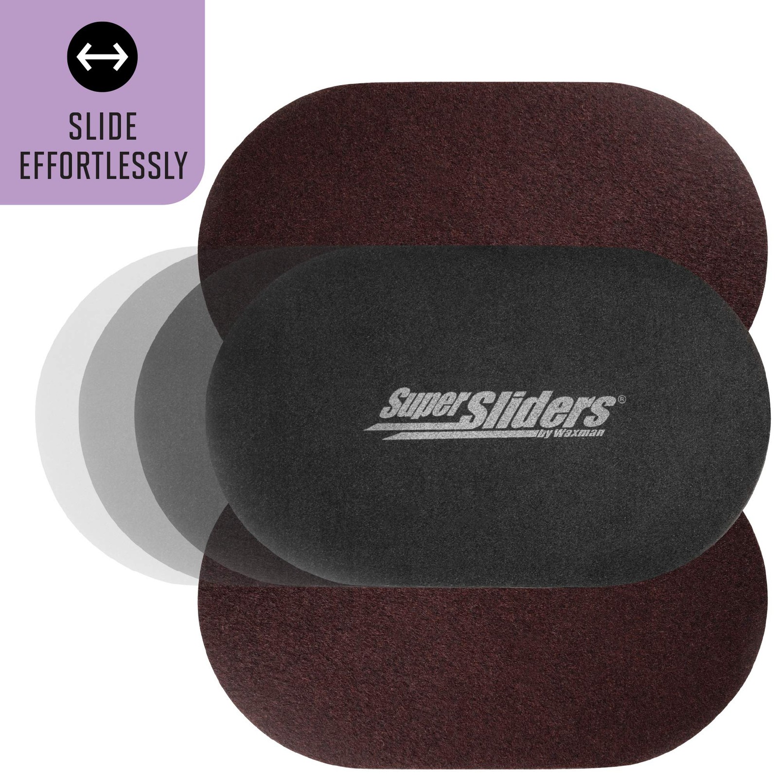 4 Pack 5.75×9.5 inch Oval Reusable Furniture Sliders for Hard Surfaces