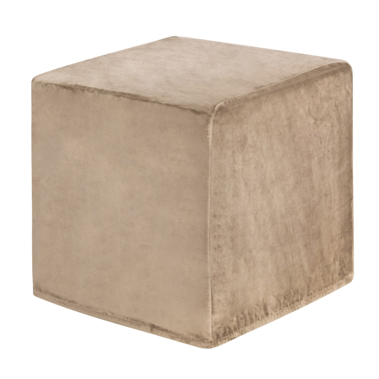 1-Pack 13″x13″x15″ Stretch Square Ottoman covers Footstool Protector Light Brown