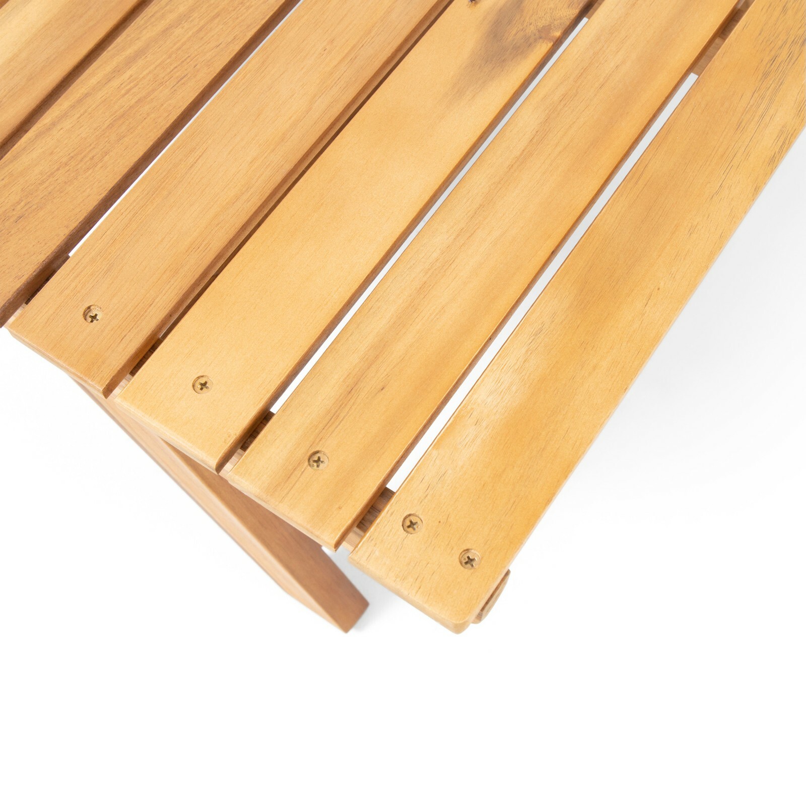 Outdoor Acacia Wood Slat Panel Coffee Table, Teak