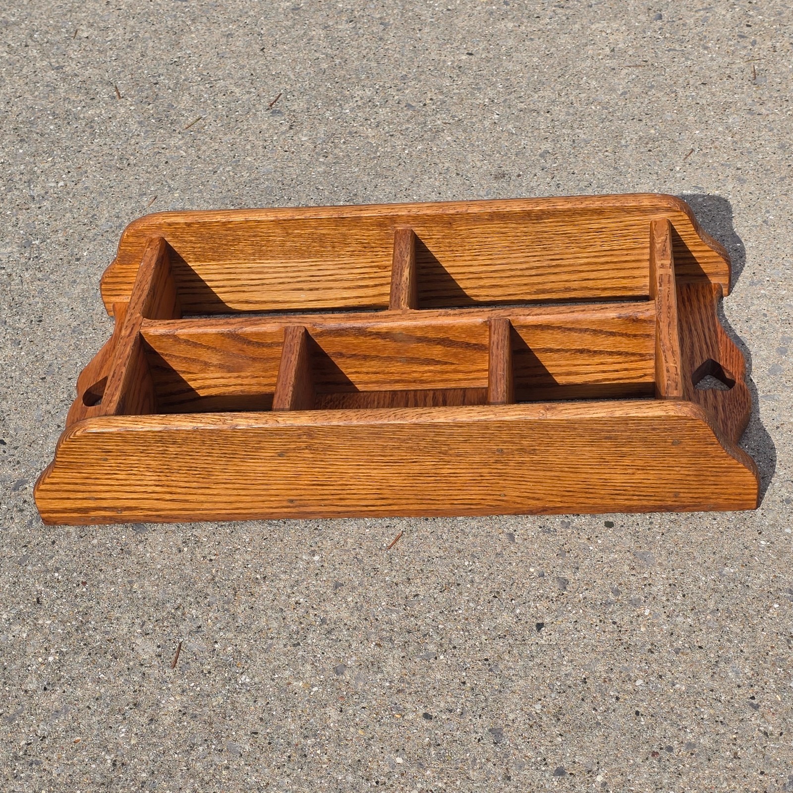 Vtg Hard Wood Wall Mount Display Trinket Shelf Heart 20×9 Cottagecore Farmhouse