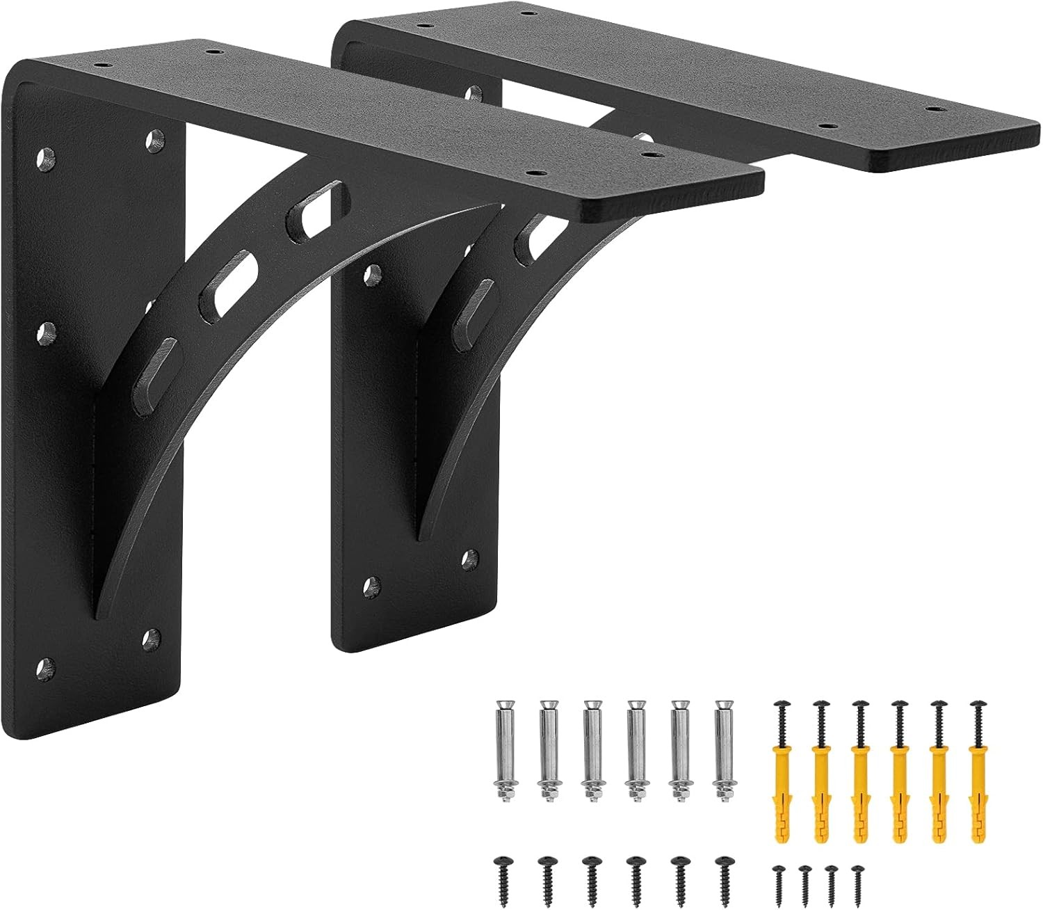 9″x8″x2.5″ Heavy Duty Shelf Brackets – Max Load 1100 LBS, Premium Alloy Metal…
