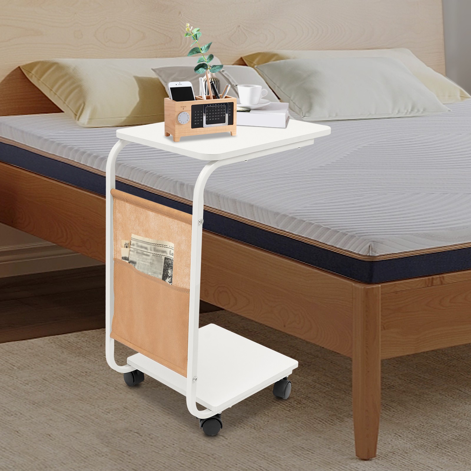 C-Shaped Side Table, Small C Table for Sofa and Bed, C-Shaped Coffee Table New