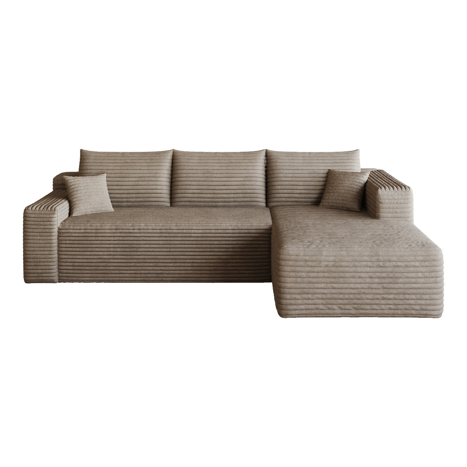 95″ Boneless Couch L Shape Sectional Cloud Sofa Set Right Chaise for Living Room