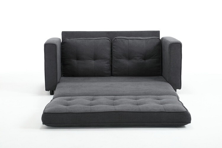 55″ 3 in 1 Convertible Sleeper Sofa Bed Velvet Loveseat Pull Out Sofa Bed Couch