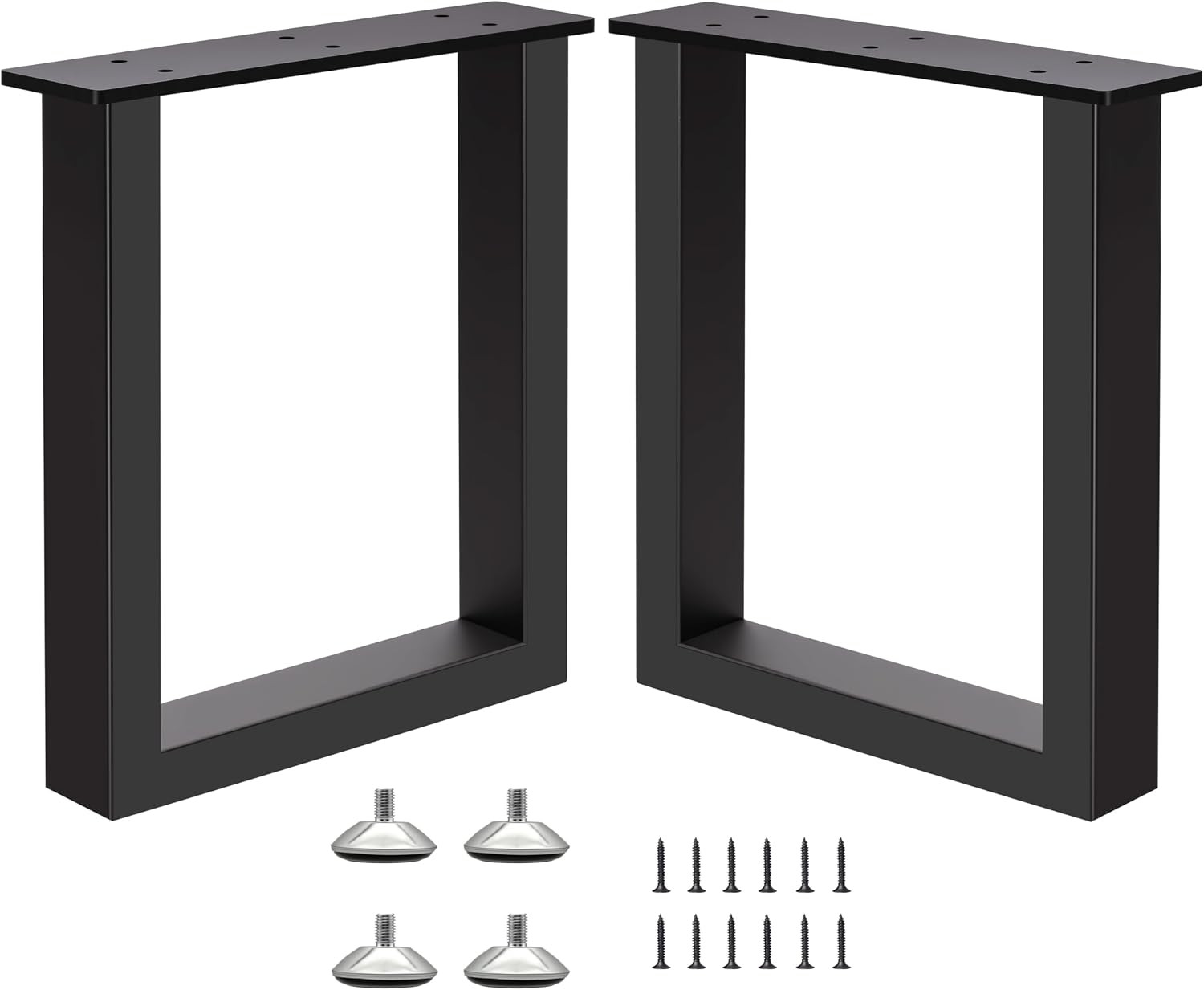 16″ Metal Bench, Desk & Coffee Table Legs, Heavy Duty Furniture Feet with Adjust